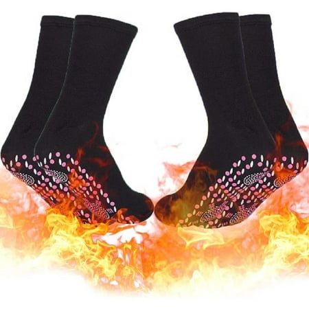 

2 Pairs Heated Socks Self Heating Socks Thermal socks Magnetic socks Tourmaline Socks Magnetic Therapy Socks Anti-Freezing Warm Foot Socks