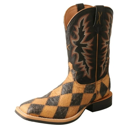 Twisted X Men s 11 Ruff Stock Ostrich Square Toe Boot #MRS0071