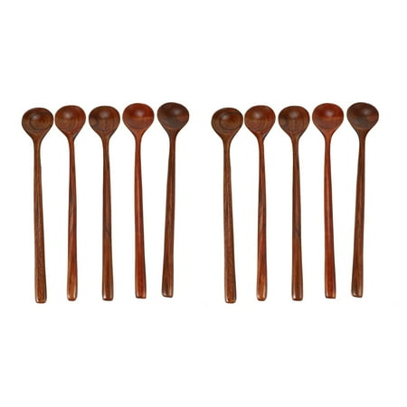 10 Pieces Korean Style 10.9 inches 100% Natural Wood Long Handle Round Spoons (Korean Style Soup Spoon)
10 Pieces Korean Style 10.9 inches 100% Natural Wood Long Handle Round Spoons (Korean Style Soup Spoon)