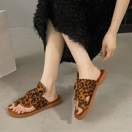 Aoujea Summer Sandals Women Casual Leopard Print Slippers Bowknot Comfortable Beach Flat Slippers Orthopedic Sandals for Women
Aoujea Summer Sandals Women Casual Leopard Print Slippers Bowknot Comfortable Beach Flat Slippers Orthopedic Sandals for Women