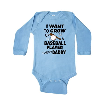 Inktastic I Want To Grow up To Be A Baseball Player Like My Daddy Gift Baby Boy or Baby Girl Long Sleeve Bodysuit
Inktastic I Want To Grow up To Be A Baseball Player Like My Daddy Gift Baby Boy or Baby Girl Long Sleeve Bodysuit