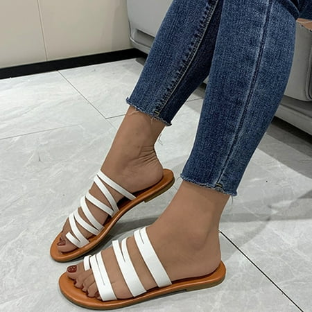 〖JISUAN〗Women S Sandals Ladies Fashion Summer Solid Color Leather Strap Combination Set Toe Flat Sandals
〖JISUAN〗Women S Sandals Ladies Fashion Summer Solid Color Leather Strap Combination Set Toe Flat Sandals