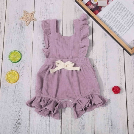 Vedolay Summer Jumpsuit Girls Summer Sleeveless Romper Ruffle Casual Short Jumpsuit Pants Purple 18-24 Months
Vedolay Summer Jumpsuit Girls Summer Sleeveless Romper Ruffle Casual Short Jumpsuit Pants Purple 18-24 Months