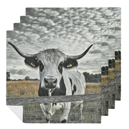 FUMJ Cow Theme Polyester Cloth Napkin Reusable Kitchen Dining Napkins Gift Pack of 4 2 PCS
FUMJ Cow Theme Polyester Cloth Napkin Reusable Kitchen Dining Napkins Gift Pack of 4 2 PCS