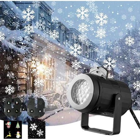 Christmas Projector Lights Snowflake Projector Rotating Christmas Snowfall Lights with 2 Film for Christmas Holiday Party Garden Indoor & Outdoor Decorations
Christmas Projector Lights Snowflake Projector Rotating Christmas Snowfall Lights with 2 Film for Christmas Holiday Party Garden Indoor & Outdoor Decorations