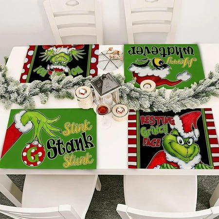 Hanety Christmas Decoration Grinch Mat Cartoon Printed Rectangular Dining Mat Water Cup Mat Cute Dining Mat Suitable For Placing Plates Best Christmas Gifts
Hanety Christmas Decoration Grinch Mat Cartoon Printed Rectangular Dining Mat Water Cup Mat Cute Dining Mat Suitable For Placing Plates Best Christmas Gifts