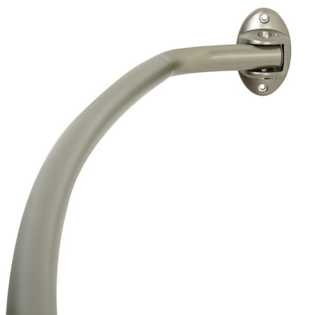 curved shower rod zenith adjustable brushed nickel depot aluminum rustproof