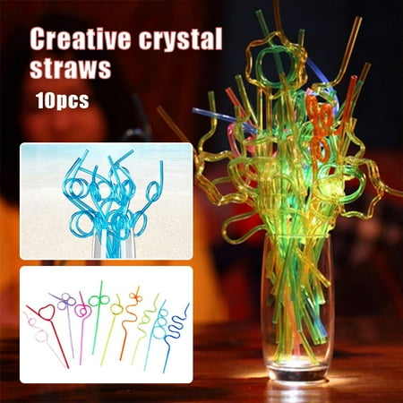 10 PCS Crazy Loop Straws Reusable Party Favors Drinking Suckers Colorful Twisted Straws for Kids Carnival Bar Restaurant New
10 PCS Crazy Loop Straws Reusable Party Favors Drinking Suckers Colorful Twisted Straws for Kids Carnival Bar Restaurant New