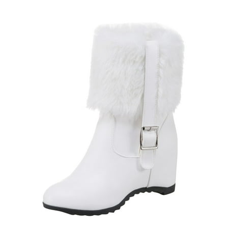 Women S Ankle Boots Fashion Leather Plush Belt Buckle Decoration Elevated Thick Sole Short Boots
Women S Ankle Boots Fashion Leather Plush Belt Buckle Decoration Elevated Thick Sole Short Boots