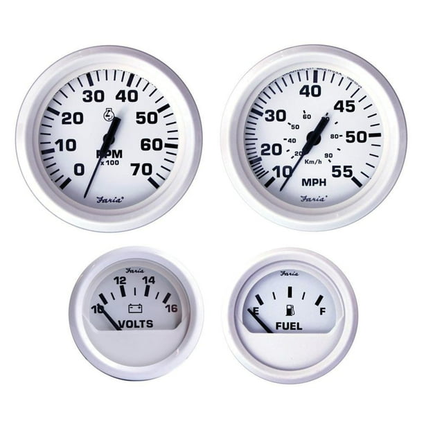 Faria KT9794 O/B 4-Gauge Boxed Set - Dress White