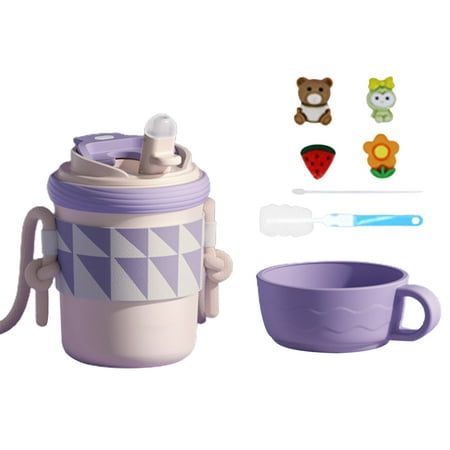 Hloma 1 Set 300/450ML Stainless Steel Straw Vacuum Flask Food Grade Large Capacity Leak-proof Checkered Cute 6 Hours Insulation Coffee Mug for Kids
Hloma 1 Set 300/450ML Stainless Steel Straw Vacuum Flask Food Grade Large Capacity Leak-proof Checkered Cute 6 Hours Insulation Coffee Mug for Kids