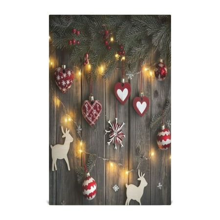 WOBOGO Christmas Tree Leaves Hanging with Red Hearts Kitchen Towel 1 Piece Large Cotton Dishcloth Premium Absorbency Set with Hanging Loop
WOBOGO Christmas Tree Leaves Hanging with Red Hearts Kitchen Towel 1 Piece Large Cotton Dishcloth Premium Absorbency Set with Hanging Loop