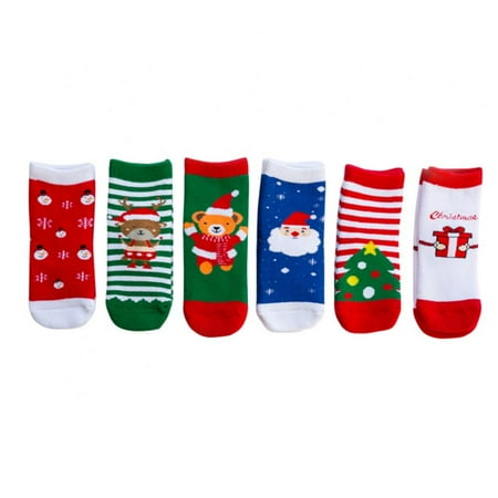 Christmas Socks 6 Pairs Unisex Santa Claus Cotton Winter Socks Reindeer Snowman Bear Pattern Socks for Kids
Christmas Socks 6 Pairs Unisex Santa Claus Cotton Winter Socks Reindeer Snowman Bear Pattern Socks for Kids