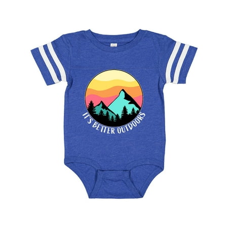 Inktastic It s Better Outdoors Mountains at Sunset Gift Baby Boy or Baby Girl Bodysuit
Inktastic It s Better Outdoors Mountains at Sunset Gift Baby Boy or Baby Girl Bodysuit