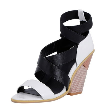 Womens Faux Leather High-heeled Thick-heeled Microfiber Ladies Sandals Summer Open Toe Slide Sandals Comfortable Flats Flip-Flops Sandal Casual Platforms Wedge Sandals Heeled Sandals A44431
Womens Faux Leather High-heeled Thick-heeled Microfiber Ladies Sandals Summer Open Toe Slide Sandals Comfortable Flats Flip-Flops Sandal Casual Platforms Wedge Sandals Heeled Sandals A44431