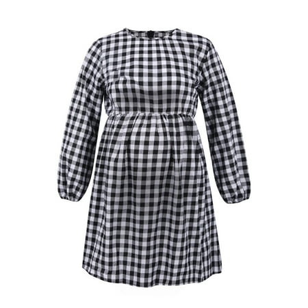 Akklian Maternity Dress Long Sleeve Round Neck Plaid Zipper Dress Pregnancy Dress Maternity Clothing Summer Savings Clearance
Akklian Maternity Dress Long Sleeve Round Neck Plaid Zipper Dress Pregnancy Dress Maternity Clothing Summer Savings Clearance
