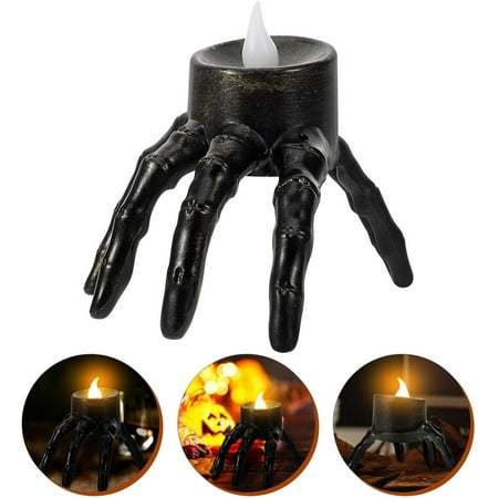 Halloween Skeleton Hand Candle Light Flameless Candles Light Spooky Horror Candles Ornament Realistic Skeleton Hand Light LED Night Light Imitation Human Hand Lamp Decor Living Room
Halloween Skeleton Hand Candle Light Flameless Candles Light Spooky Horror Candles Ornament Realistic Skeleton Hand Light LED Night Light Imitation Human Hand Lamp Decor Living Room