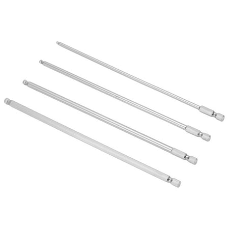 Hex Screwdriver Bit Set Strong Magnetic High Hardness 4pcs Ball End Hex Screwdriver Bit For Manual Screwdriver For Air Screwdriver For Electric Screwdriver 200mm
Hex Screwdriver Bit Set Strong Magnetic High Hardness 4pcs Ball End Hex Screwdriver Bit For Manual Screwdriver For Air Screwdriver For Electric Screwdriver 200mm