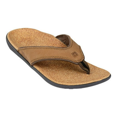 Yumi Leather - Men s Orthotic Sandals - Medium Brown