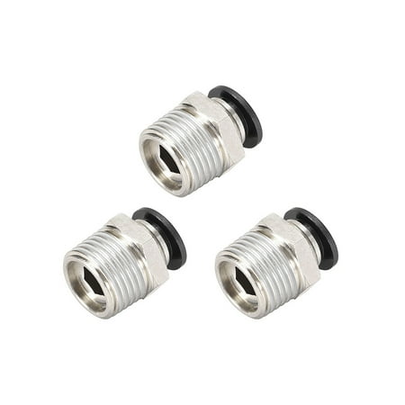 Straight Pneumatic Push to Quick Connect Fittings 1/2NPT Male x 10mm Tube OD Silver Tone 3pcs
Straight Pneumatic Push to Quick Connect Fittings 1/2NPT Male x 10mm Tube OD Silver Tone 3pcs