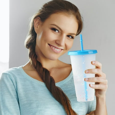 Creative Water Cup Color Chip Cup PP Plastic Straw Cup Transparent Straw Cup 710ml Cold Change Temperature Sensitive Plastic Cup
Creative Water Cup Color Chip Cup PP Plastic Straw Cup Transparent Straw Cup 710ml Cold Change Temperature Sensitive Plastic Cup