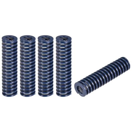 Uxcell Die Spring 5 Pack 18mm OD 70mm Long Spiral Stamping Light Load Compression Die Springs Blue