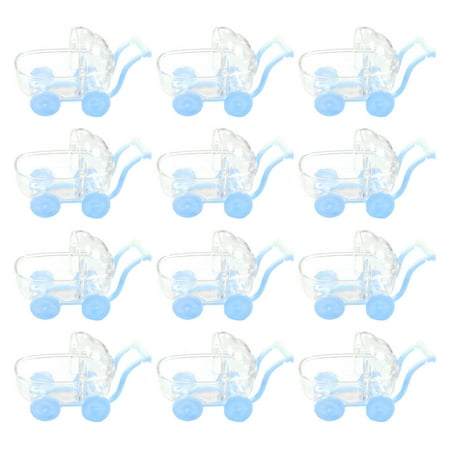 12 Pcs Adorable Candy Storage Boxes Shaped in Stroller Plastic Toys for Kids