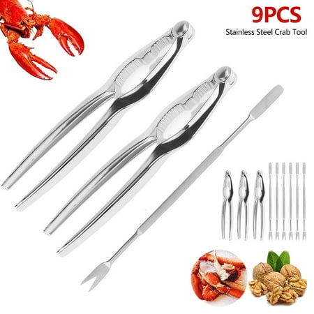 THREN 9Pcs Seafood Crackers Tools with Stainless Steel Forks Zinc Alloy Lobster Crab Crackers Nut Cracker Set Kitchen Accessories
THREN 9Pcs Seafood Crackers Tools with Stainless Steel Forks Zinc Alloy Lobster Crab Crackers Nut Cracker Set Kitchen Accessories