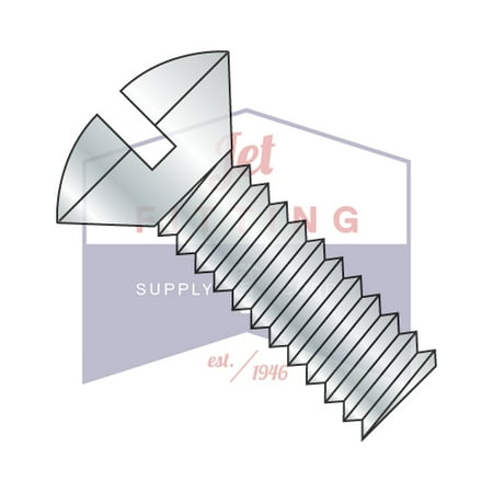 6-32 x 1/2 Machine Screws | Slotted | Oval | Steel | Zinc (Quantity: 10000)