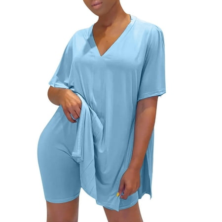 Qufokar 2 Piece Pajama Set for Women Swim Wear Set Piece V Women Sleeve Two Of Short Neck Color Set Solid Women S Shorts Suit
Qufokar 2 Piece Pajama Set for Women Swim Wear Set Piece V Women Sleeve Two Of Short Neck Color Set Solid Women S Shorts Suit