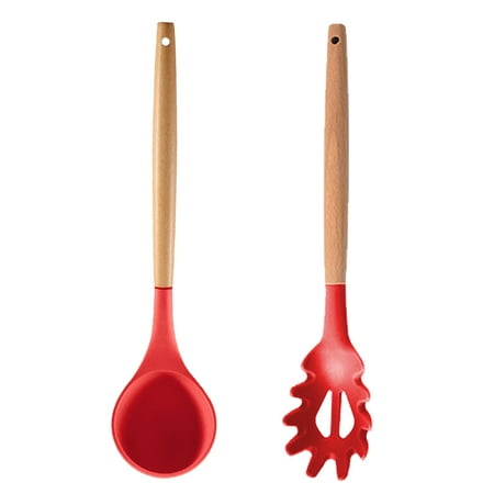 Kitchen Cooking Utensils Set Heat Resistant Silicone Kitchen Utensil Set Kitchen Gadgets Tools Set for nonstick Cookware Set Wooden Handle Soup Spoon + Powder Grab (Red)
Kitchen Cooking Utensils Set Heat Resistant Silicone Kitchen Utensil Set Kitchen Gadgets Tools Set for nonstick Cookware Set Wooden Handle Soup Spoon + Powder Grab (Red)