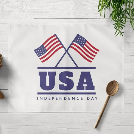 TANGNADE Independence day 4Th Of July Decor Placemats Linen Placemats For Holiday Placemats For Dining Table Seasonal Holiday Washable Table Mats
