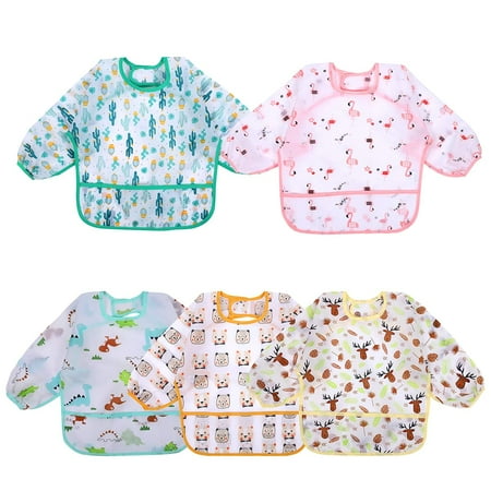 QWZNDZGR 5 Pcs Long Sleeve Bibs Waterproof Baby Bibs Toddler Sleeved Bib Baby Smock for Eating Feeding 6-24 Months
QWZNDZGR 5 Pcs Long Sleeve Bibs Waterproof Baby Bibs Toddler Sleeved Bib Baby Smock for Eating Feeding 6-24 Months