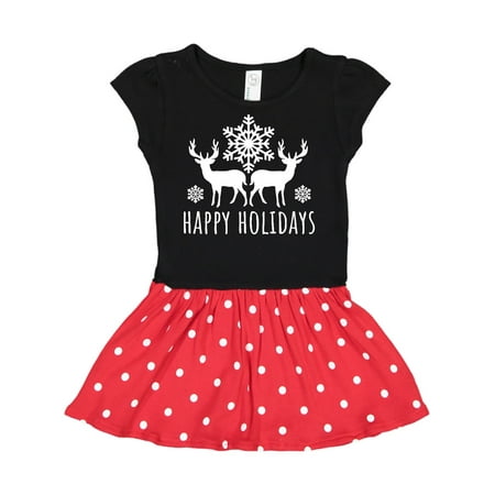 Inktastic Happy Holidays Reindeer Silhouette and Snowflakes Gift Toddler Girl Dress
Inktastic Happy Holidays Reindeer Silhouette and Snowflakes Gift Toddler Girl Dress