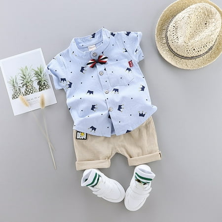 Hunpta Bow Shorts Gentleman Boys Baby Tops Toddler Kids Crown Set Outfits Shirt Boys Outfits&Set
Hunpta Bow Shorts Gentleman Boys Baby Tops Toddler Kids Crown Set Outfits Shirt Boys Outfits&Set