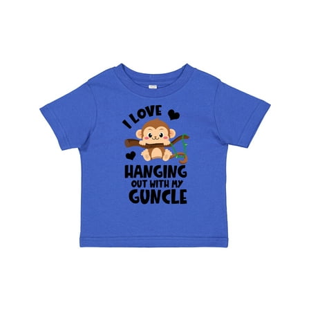 Inktastic Monkey I Love Hanging out with My Guncle Gift Toddler Boy or Toddler Girl T-Shirt