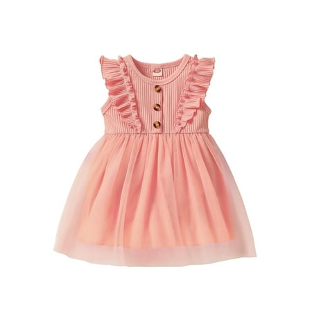 ZIYIXIN Kids Baby Girl Summer Sleeveless Dress Princess Solid Color Ruffle Tulle Dresses for Party Birthday Beach Pink 4-5 Years
ZIYIXIN Kids Baby Girl Summer Sleeveless Dress Princess Solid Color Ruffle Tulle Dresses for Party Birthday Beach Pink 4-5 Years