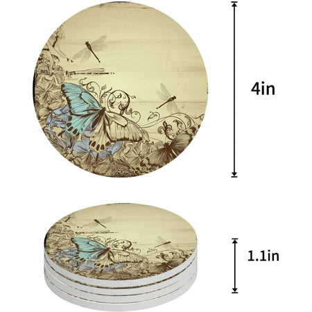 KXMDXA Butterfly Dragonfly Vintage Wood Grain Set of 8 Round Coaster for Drinks Absorbent Ceramic Stone Coasters Cup Mat with Cork Base for Home Kitchen Room Coffee Table Bar Decor
KXMDXA Butterfly Dragonfly Vintage Wood Grain Set of 8 Round Coaster for Drinks Absorbent Ceramic Stone Coasters Cup Mat with Cork Base for Home Kitchen Room Coffee Table Bar Decor