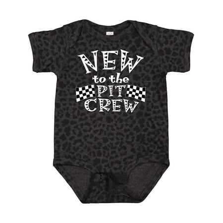 Inktastic New to the Pit Crew Racing Flags Gift Baby Boy or Baby Girl Bodysuit