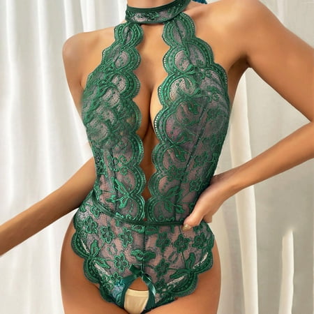KUNPENG Ladies Erotic Lingerie Sexy Backless Lace Hollow Set Without Steel Rings Valentine s Nightgown Pajamas Dark Green / L
KUNPENG Ladies Erotic Lingerie Sexy Backless Lace Hollow Set Without Steel Rings Valentine s Nightgown Pajamas Dark Green / L