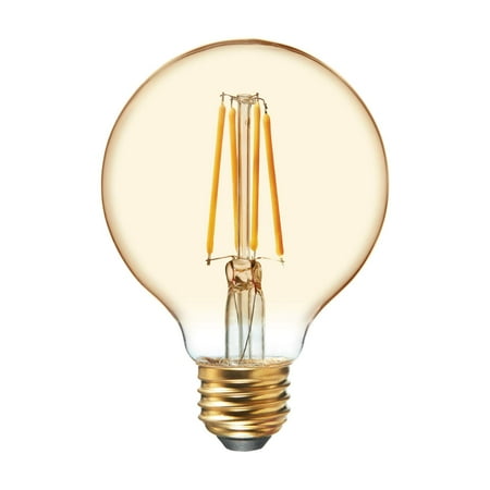 GE Lighting 36783 Amber Glass Light Bulb Vintage Style Dimmable LED Decorative G25 Globe 4.5 (40-Watt Replacement) 280-Lumen Medium Base 1-Pack
GE Lighting 36783 Amber Glass Light Bulb Vintage Style Dimmable LED Decorative G25 Globe 4.5 (40-Watt Replacement) 280-Lumen Medium Base 1-Pack