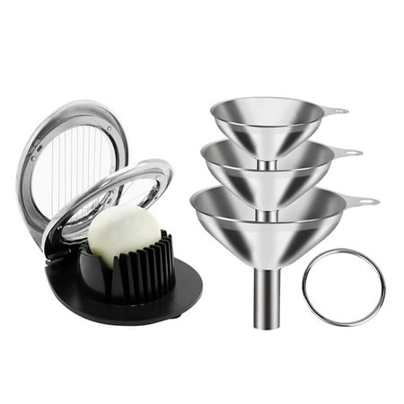 1 Set Stainless Steel Funnels Set & 1 Pcs Egg Slicer Egg Slicer for Hard Boiled Eggs
1 Set Stainless Steel Funnels Set & 1 Pcs Egg Slicer Egg Slicer for Hard Boiled Eggs