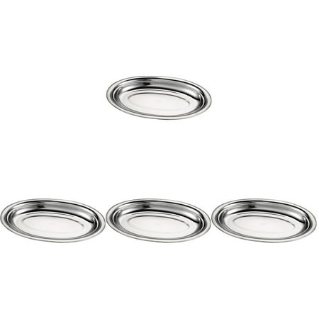 HOMEMAXS 4pcs Oval Serving Plate Stainless Steel Dish Food Serving Plate Household Snack Plate
HOMEMAXS 4pcs Oval Serving Plate Stainless Steel Dish Food Serving Plate Household Snack Plate