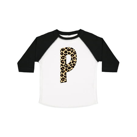 Inktastic Leopard Print Letter P Gift Toddler Boy or Toddler Girl T-Shirt