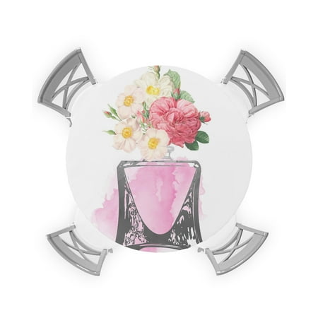 Round Tablecloth with Elastic Watercolor Flowers Perfume Bottle Waterproof Stain-proof Table Cover Wipeable Fitted Table Cloths for 45 -54 Round Tables Dining Kitchen
Round Tablecloth with Elastic Watercolor Flowers Perfume Bottle Waterproof Stain-proof Table Cover Wipeable Fitted Table Cloths for 45 -54 Round Tables Dining Kitchen