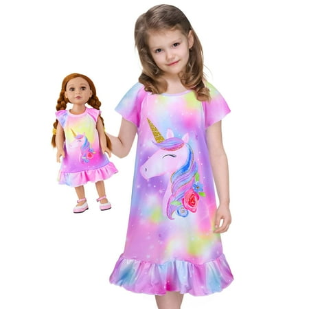 ICOSY Matching Girls & Doll Nightgowns Clothes Unicorn Pajamas Sleepwear Outfit for Girls and American 18 Girl Doll
ICOSY Matching Girls & Doll Nightgowns Clothes Unicorn Pajamas Sleepwear Outfit for Girls and American 18 Girl Doll