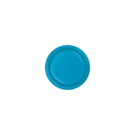 9 inch Round Paper Dinner Plates Turquoise Pack of 24 3 packs