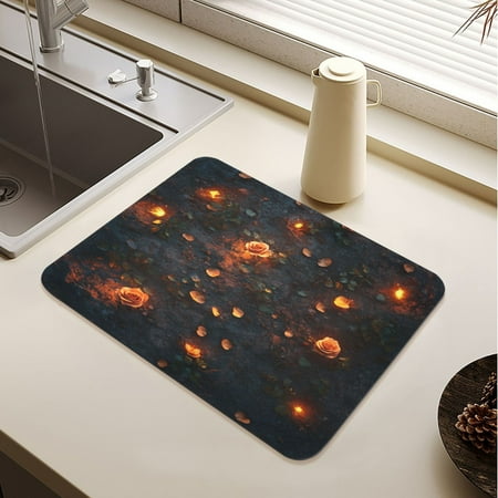 Glowing Roses Drying Mat Diatomaceous Earth Super Absorbent Non-slip Rubber Sole Heat Resistant 230 Degrees Fahrenheit 19.7×15.7in
Glowing Roses Drying Mat Diatomaceous Earth Super Absorbent Non-slip Rubber Sole Heat Resistant 230 Degrees Fahrenheit 19.7×15.7in