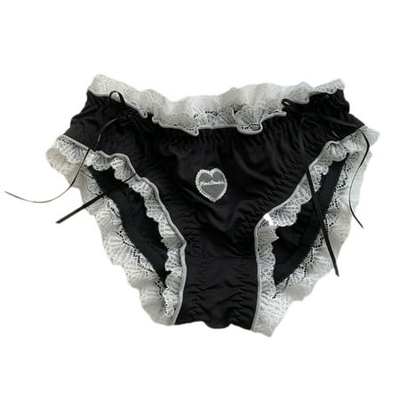 BESTYO Women Sweet Girls Summer Underwear Panties Bowknot Heart Ruffled Lace Trim Cooling Briefs Japanese Style Lolita Cute Panty Lingerie
BESTYO Women Sweet Girls Summer Underwear Panties Bowknot Heart Ruffled Lace Trim Cooling Briefs Japanese Style Lolita Cute Panty Lingerie