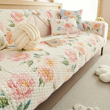 PORK Premium Cotton Blend Sofa Cover - Fit For All Seasons Machine Washable Pet-Friendly Couch Protector With Floral Print Ideal For Living Room Bedroom & Bay Window HOME
PORK Premium Cotton Blend Sofa Cover - Fit For All Seasons Machine Washable Pet-Friendly Couch Protector With Floral Print Ideal For Living Room Bedroom & Bay Window HOME